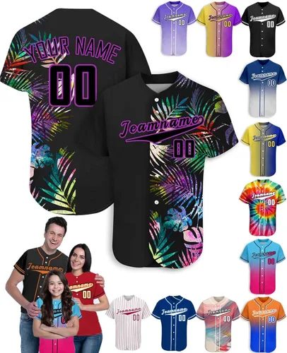 Miniatura 30 de Camiseta de béisbol personalizada para hombres, mujeres y niños con nombre, número y logotipo, camisetas de sóftbol personalizadas, S-4XL