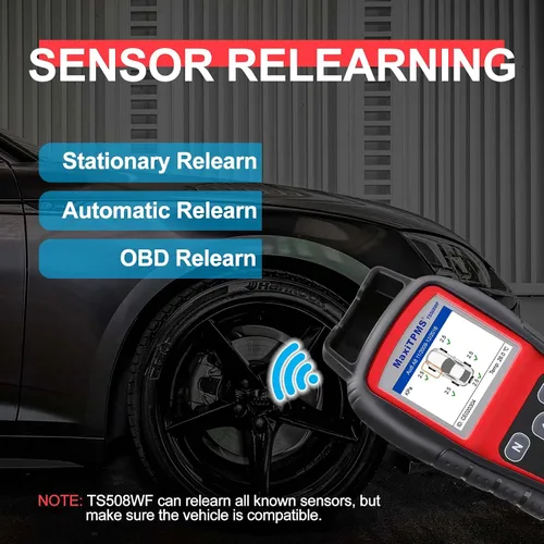Miniatura 6 de Autel MaxiTPMS TS508WF Herramienta de programación TPMS, reaprendizaje y reinicio WiFi para sensores de presión de neumáticos, diagnosticar, activar