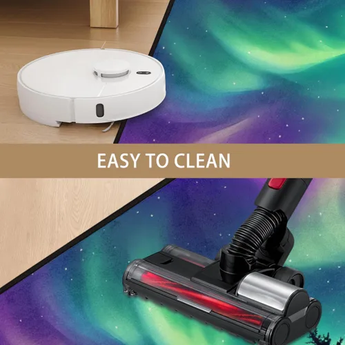 Miniatura 4 de Tapete de cocina con aurora, antideslizante, absorbente, para entrada, baño, garaje, decoración del hogar, interior y exterior, 39 x 20 pulgadas