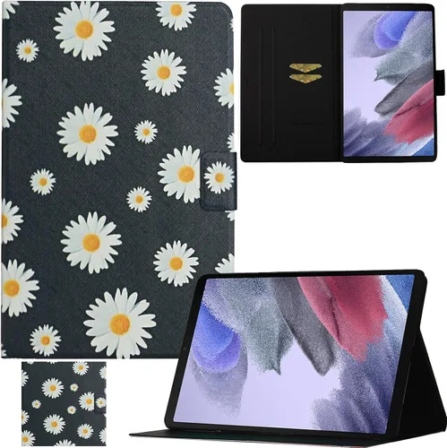 Miniatura 9 de REASUN Funda para Galaxy Tab A7 Lite de 8.7 pulgadas, piel sintética de alta calidad con ranuras para tarjetas, funda con soporte multiángulo
