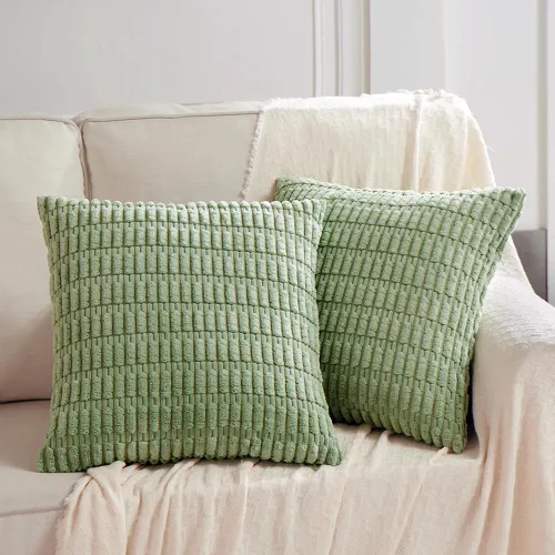 Miniatura 23 de Fancy Homi - Paquete de 2 fundas de almohada decorativas estilo bohemio de 16 x 16 pulgadas para sala de estar, sofá, cama, funda de cojín cuadrada