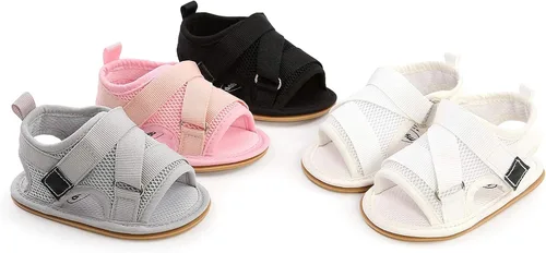 Miniatura 48 de Sandalias de verano para bebés, niñas y niños, unisex, antideslizantes, suela suave, transpirable, para primeros pasos, zapatos de playa al aire