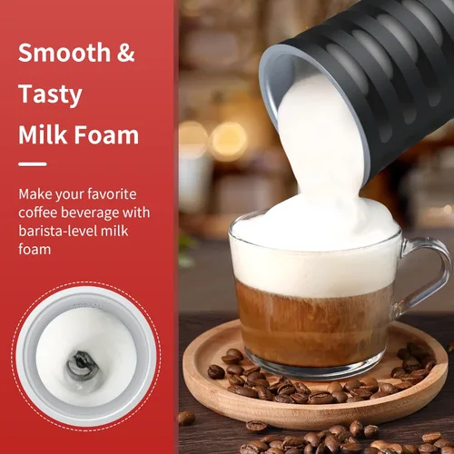 Miniatura 4 de Espumador de leche, vaporizador y espumador de leche 4 en 1 Paris Rhône, calentador de leche de espuma caliente y fría con control de temperatura