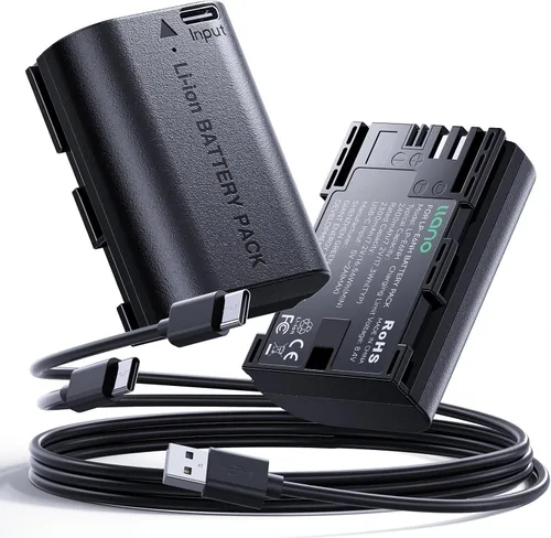 Miniatura 10 de llano Batería LP-E6NH de 2400 mAh con carga rápida USB-C para Canon EOS R5/R6/R7 Mark Il, 5D/6D/7D Mark Il/llI/IV, 60D/70D/80D/90D, totalmente