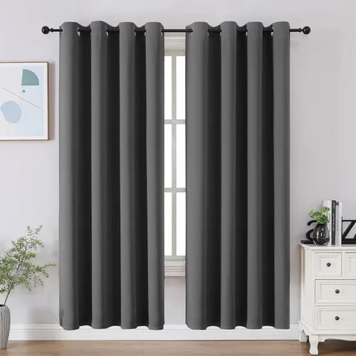 Miniatura 37 de Joydeco Cortinas opacas para dormitorio de 72 pulgadas de largo, 2 paneles de cortinas con aislamiento térmico para oscurecer la habitación