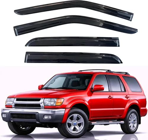 Miniatura 263 de KPY Visor de ventana compatible con Hyundai Tucson 2021-2025, 4 piezas de deflector de ventilación para ventana lateral, estilo Mugen, protector