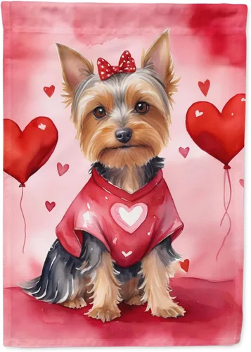 Miniatura 168 de Caroline's Treasures DAC5292CHF - Bandera de Border Collie My Valentine House para porche, grande, con manga para porche, para colgar en la pared