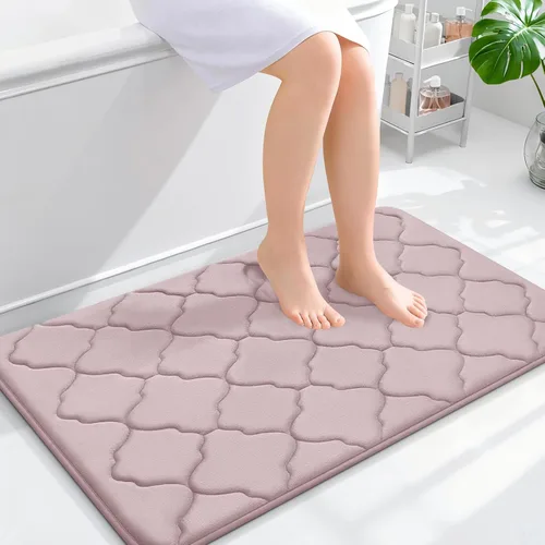 Miniatura 34 de OLANLY Alfombra de Baño de Espuma Viscoelástica de 24 x 16 pulgadas, Ultra Suave y Absorbente, Alfombras de Baño Antideslizantes, Cómodas, Lavables
