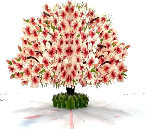 Miniatura 8 de Tarjeta de felicitación emergente con flores florecientes, furgonetas de aventura, vehículo floral, amante de la naturaleza, tema clásico