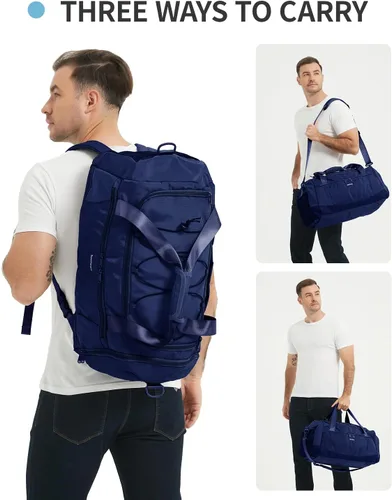 Miniatura 3 de Sportsnew Bolsa de gimnasio para mujeres y hombres con compartimento para zapatos, bolsillo húmedo, bolsa de lona para hombre para viajes