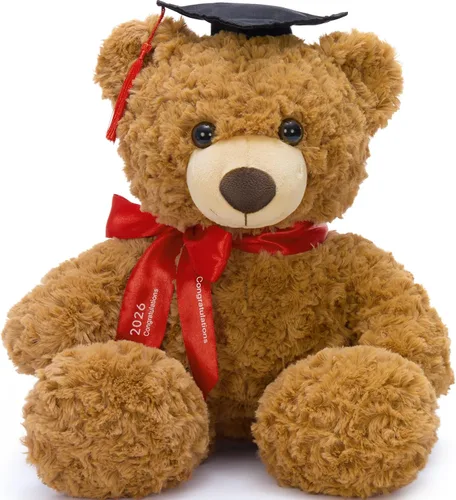Miniatura 12 de Tezituor Oso de peluche de béisbol de 18 pulgadas, oso de peluche amarillo con sombrero para niños y niñas, bonito oso deportivo, regalo para fiesta