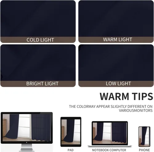Miniatura 29 de CUCRAF Juego de 2 paneles de cortinas traslúcidas negras de 72 pulgadas de largo, con bolsillo para barra, cortinas de gasa para sala de estar