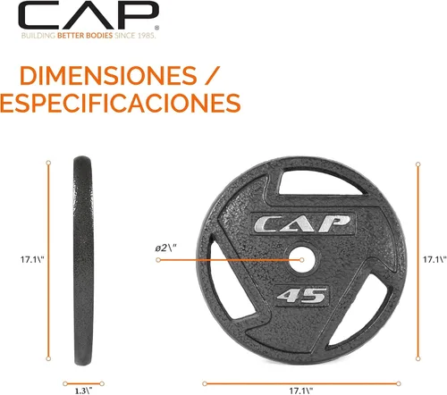 Miniatura 4 de CAP Barbell Placa de peso olímpica de 2 pulgadas Múltiples opciones