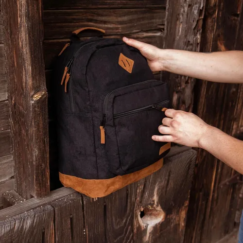 Miniatura 6 de Wrangler Yellowstone Mochila resistente al agua para viajes, mochila casual para portátil o cuaderno, negro cuerda, Mediana, Mochilas Daypack
