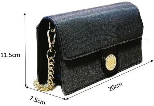 Miniatura 4 de Bolsos cruzados LED para mujer, bolso cruzado pequeño con luz, 7 colores, mini bolso para fiesta, Negro