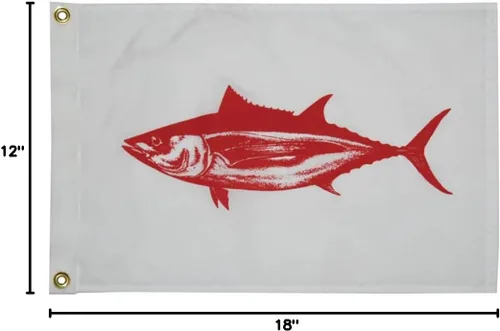 Miniatura 2 de Taylor Made Products - Bandera de captura de pescador, banderín de pez, nailon, 12 x 18 pulgadas