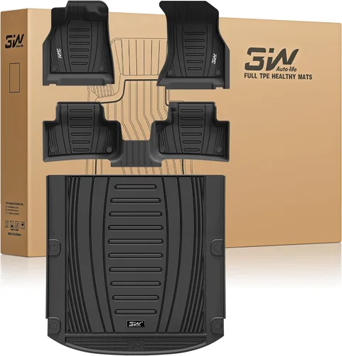 Miniatura 11 de 3W Alfombrillas para Hyundai Ioniq 5 2022-2024 (solo para consola móvil), revestimiento de suelo de TPE para todo tipo de clima, ajuste