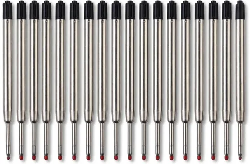 Miniatura 11 de Paquete de 20 repuestos de bolígrafo compatibles con TikiPen Black and Blue Parker. Tinta alemana de escritura suave y punta media de 0.039 in