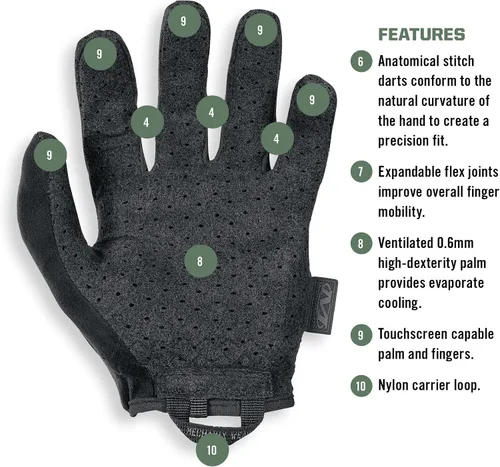 Miniatura 10 de Mechanix Wear: Guantes tácticos de ventilación táctica especializada, con capacidad táctil, alta destreza, guantes para airsoft, paintball y trabajo