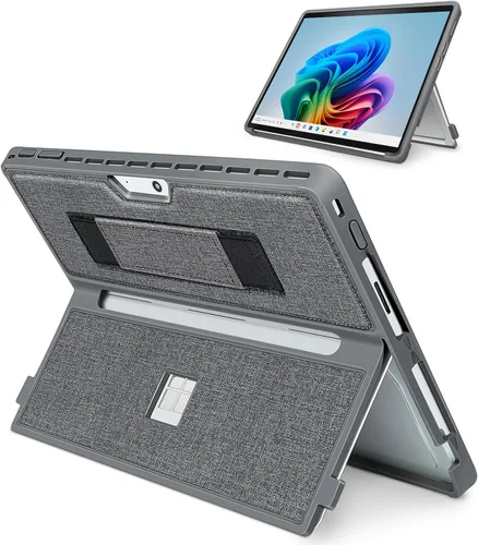 Miniatura 16 de Funda para Microsoft Surface Pro 11/10/9/8 de 13 pulgadas, con cubierta de stent y correa de mano, todo en uno a prueba de golpes, funda resistente