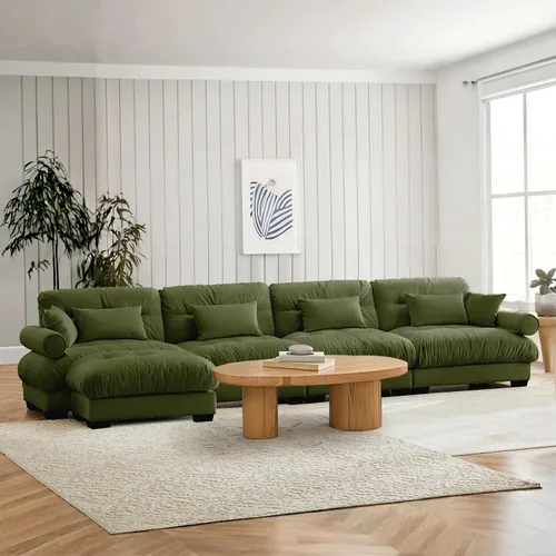 Miniatura 30 de SoarFlash Moderno sofá reclinable de terciopelo para sala de estar, sofá biplaza para apartamento, sofá de almacenamiento con marco de madera Azul
