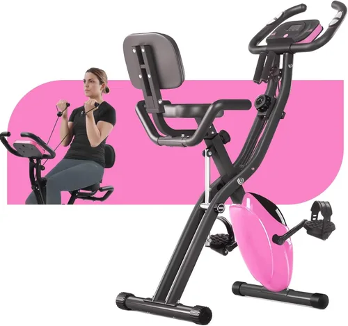 Miniatura 9 de Merax Bicicleta de entrenamiento para el hogar: bicicleta estática reclinada 4 en 1 y posiciones verticales de bicicleta de ciclismo para Azul real