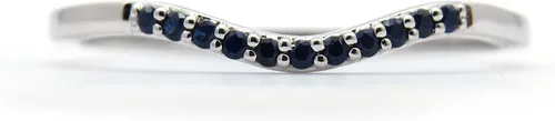Miniatura 3 de Dazzlingrock Collection Anillo de boda apilable con 11 piedras preciosas o diamantes redondos para mujer en plata de ley 925