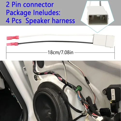 Miniatura 4 de Conector de altavoz, arnés de cable de altavoz 72-7800 compatible con Honda Civic Cr-v Ridgeline Accord Element Acura Integra TSX RSX CL ILX MDX RL