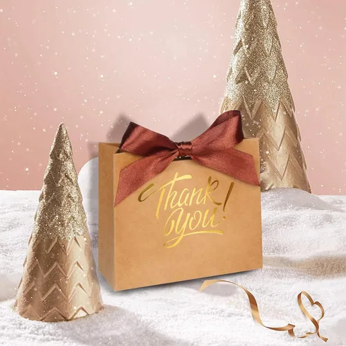 Miniatura 4 de KPOSIYA Bolsas de Regalo Pequeñas, Paquete de 100 Bolsas Pequeñas de Agradecimiento 4.5x1.8x3.9 Pulgadas Bolsa de Favor de Fiesta Bolsa de Papel