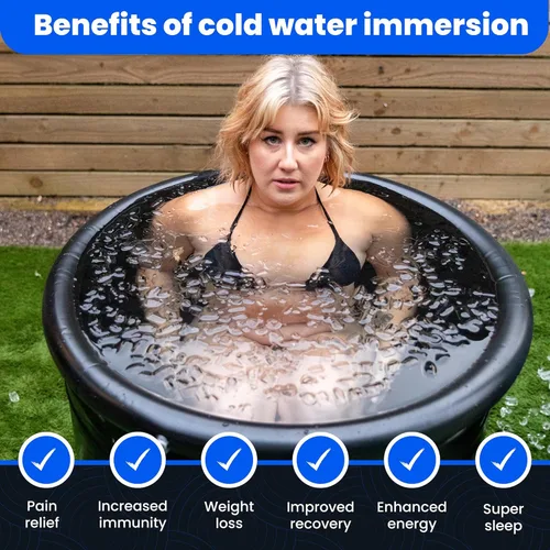 Miniatura 2 de The Cold Pod Bañera de Baño de Hielo para Atletas con Tapa: Tina de Inmersión en Frío de 88 Galones para Recuperación, Piscina de Inmersión en Baño