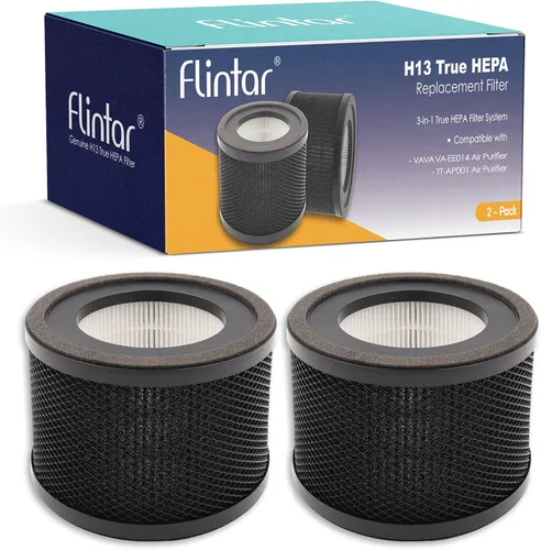 Filtro de repuesto TT-AP001, compatible con purificador de aire TaoTronics TT-AP001 y purificador de aire VAVA VA-EE014, filtración de grado H13 3