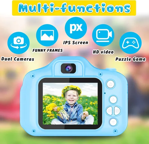 Miniatura 2 de Dylanto Cámara de selfie mejorada para niños, regalos de cumpleaños de Navidad para niños de 3 a 8 años, cámaras digitales para niños con video HD