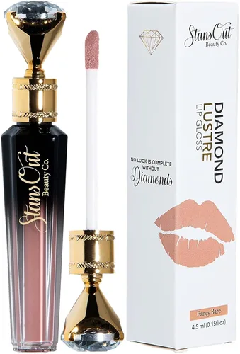 StansOut Beauty Diamond Lustre Fancy Bare - Brillo de labios hidratante | Bonitos colores suaves hidratantes nude | Tonos para naturalmente