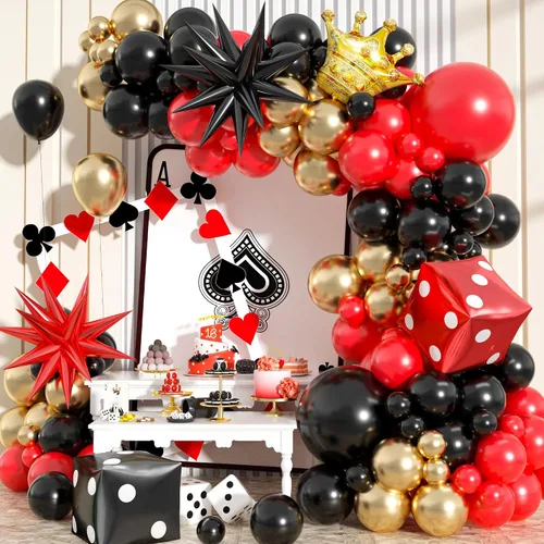 Miniatura 11 de Kit de guirnalda de globos negro, blanco y dorado, 115 piezas de arco de globos beige arena negro crema oro metálico con globos de papel de aluminio