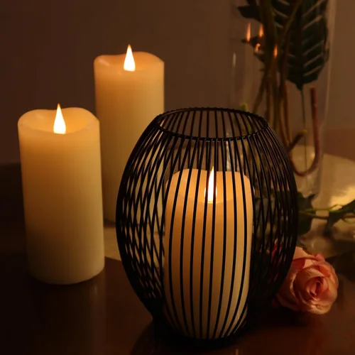 Miniatura 5 de TECHLONG Velas sin llama con control remoto y temporizador, velas de 3D con llama parpadeante operadas por batería que duran más de 1000 horas