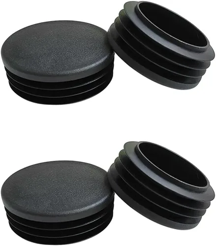 Miniatura 8 de 12 piezas de tapones de plástico negro de 25 mm (1 pulgada), tapa de extremo de tubo para acabado de muebles de tubo redondo