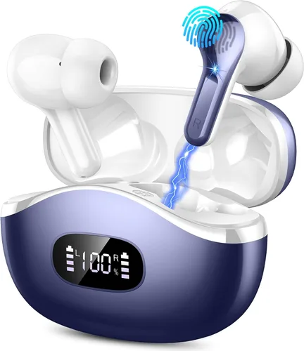 Miniatura 11 de Auriculares inalámbricos, auriculares Bluetooth 5.4 HiFi Stereo, auriculares con 4 micrófonos ENC con cancelación de ruido, auriculares Bluetooth
