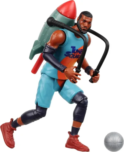 Miniatura 8 de Space Jam: A New Legacy - Figura de acción de basquetbolista de 5 pulgadas de Lebron James con propulsor de cohete ACME 4000