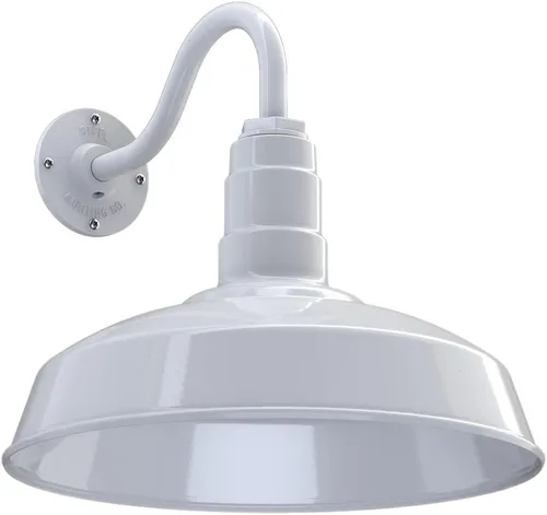 Miniatura 39 de Steel Lighting Co. Gardena - Luz de granero Montaje en pared al aire libre Cúpula de 16 pulgadas Cuello de cisne de 16 pulgadas Luz