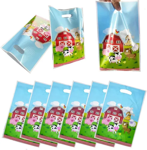 30 bolsas de dulces de animales de granja, bolsas de regalo, bolsas de regalo para niños, cumpleaños, animales de granja, decoraciones de fiestas