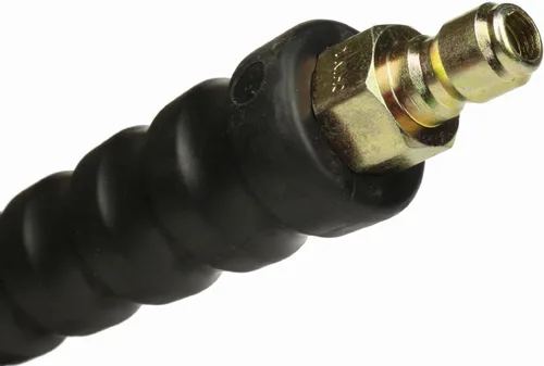 Miniatura 3 de 4000 PSI Gris 3/8" x 50 pies 1 capa de alambre de alta resistencia trenzado de goma envuelta manguera de lavado a presión con acopladores
