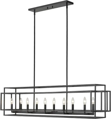 Miniatura 11 de Z-Lite 454-54L-BRZ-OBR 10 Isla ligera/Billar, Bronce y Latón Antiguo