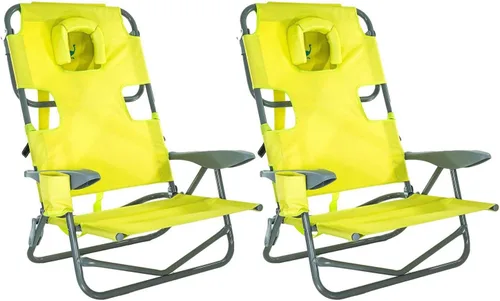 Miniatura 14 de Ostrich On-Your-Back - Silla de playa reclinable de 5 posiciones (paquete de 2)