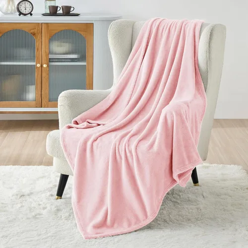 Miniatura 2 de Bedsure GentleSoft - Manta de forro polar rosa suave para sofá - 300GSM, mantas suaves y acogedoras para mujeres, lindas mantas pequeñas de forro 05