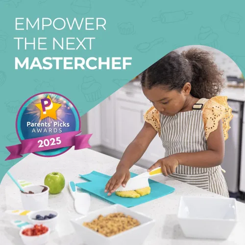Miniatura 3 de Tovla Jr - Juego de cuchillos seguros para niños para cocina real, cuchillos de cocina para niños pequeños, herramientas de cocina Montessori STEM