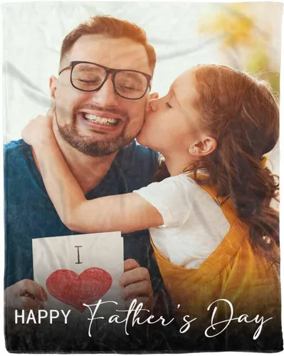 Miniatura 22 de D-Story Mantas para papá, manta de regalo personalizada de hija, manta para el Día del Padre, regalos para papá de parte de la hija, manta con fotos