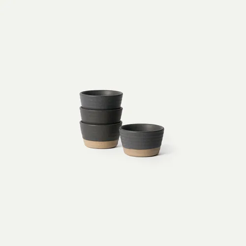 Miniatura 23 de Mora Juego de 4 Mini Ramekins, Platos de Cerámica para Hornear de 8 onzas - Aptos para Microondas, Horno y Lavavajillas - Pimienta Negra peppercorn