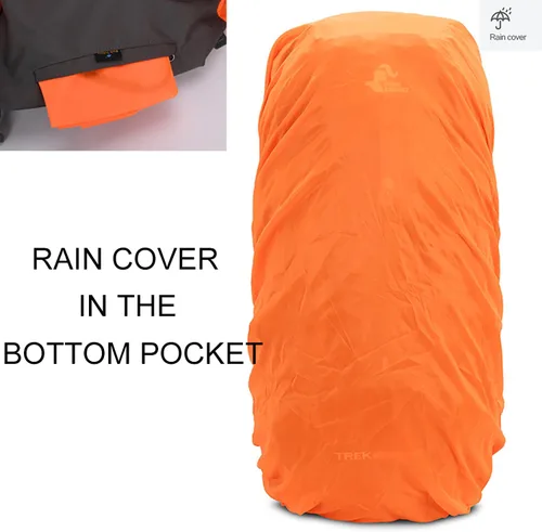 Miniatura 5 de Bseash - Mochila de 60 l para senderismo y campamento con cubierta contra la lluvia, mochila impermeable de gran capacidad para deportes al aire