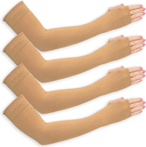 Vive (2 pares) protectores de brazo para piel fina y moretones - Protectores de manga de brazo Geri para ancianos, hombres y mujeres