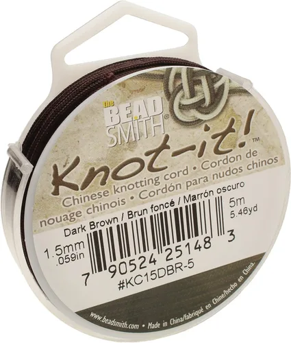 Miniatura 32 de The Beadsmith Knot-it - Cordón de nailon chino, color Siam oscuro, 0.031 in de diámetro, carrete de 49.2 ft